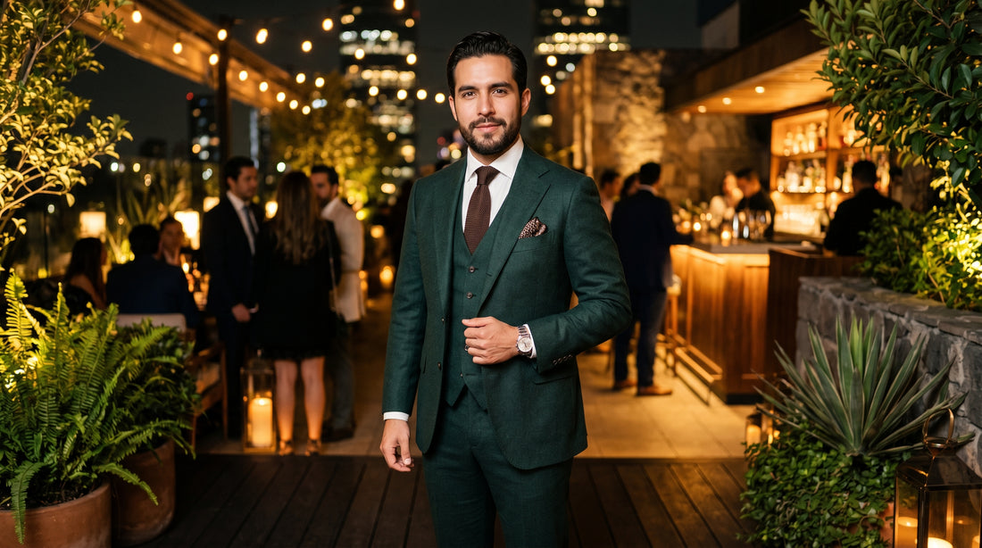 Traje Verde Botella Hombre: El Nuevo Clásico Para 2026 - Laurenti