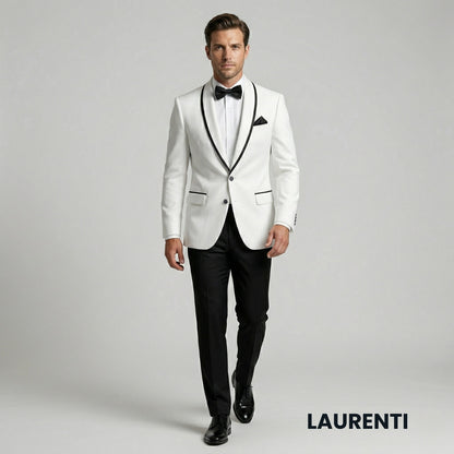 Esmoquin de etiqueta blanco para hombre
