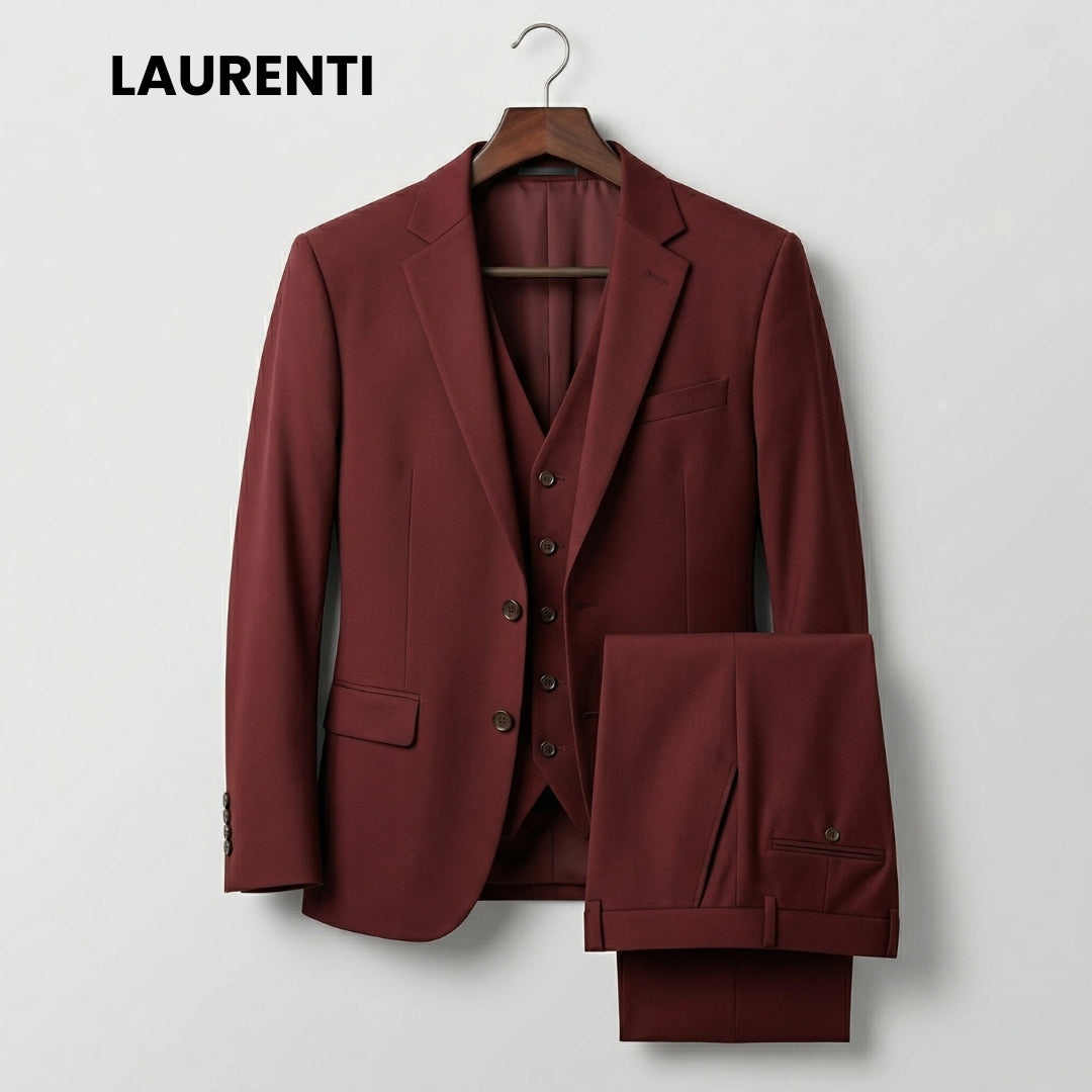 Traje Formal Slim Fit Vino – 2 Piezas