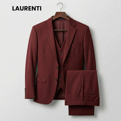 Traje Formal Slim Fit Vino – 2 Piezas