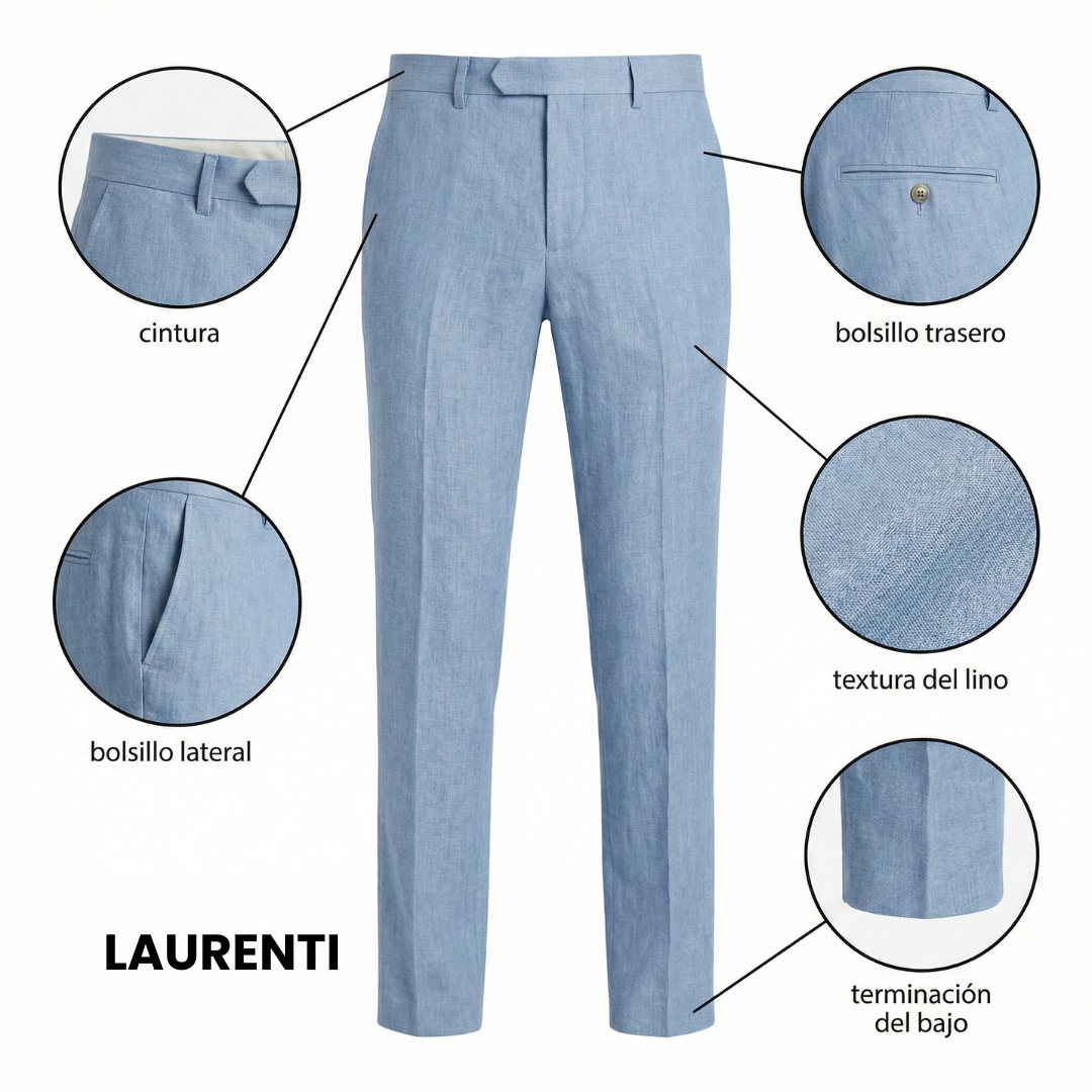 Traje Regular Fit Azul Cielo – 2 Piezas en Lino