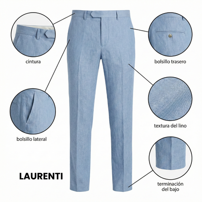 Traje Regular Fit Azul Cielo – 2 Piezas en Lino