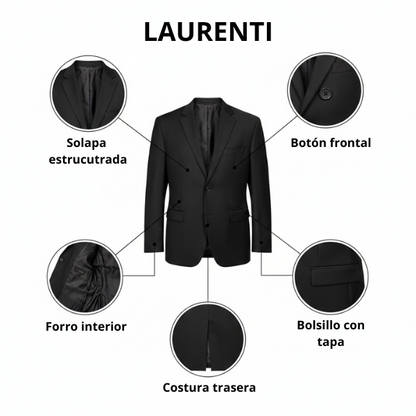 Traje Talla Extra Negro Liso