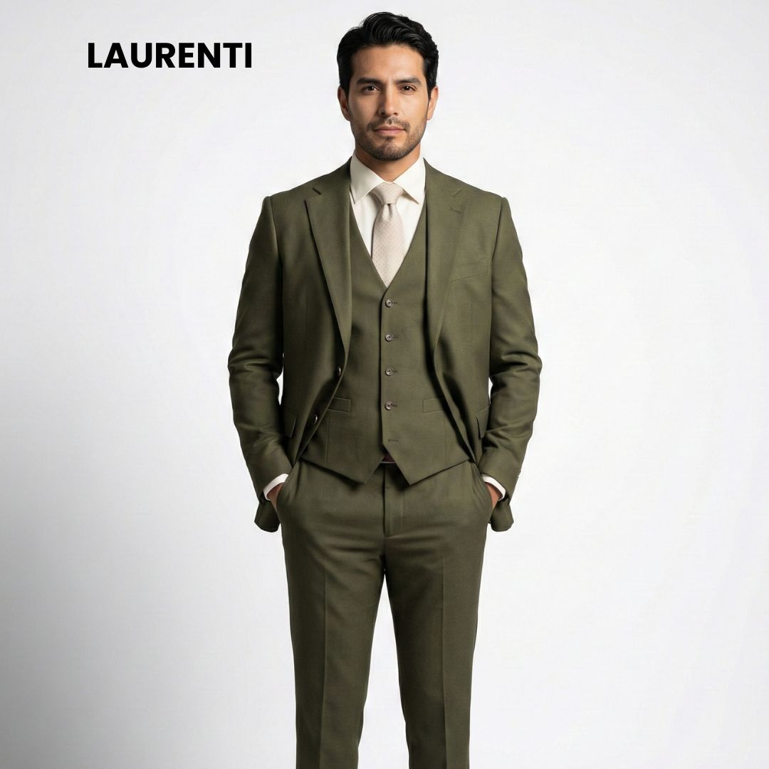 Traje Formal Verde Olivo