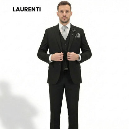 Traje Formal Slim Fit Negro – 3 Piezas