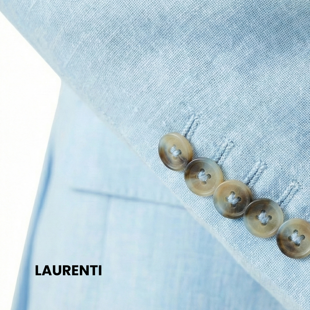 Traje Regular Fit Azul Cielo – 2 Piezas en Lino