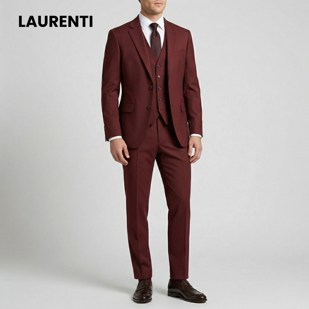 Traje Formal Slim Fit Vino – 2 Piezas