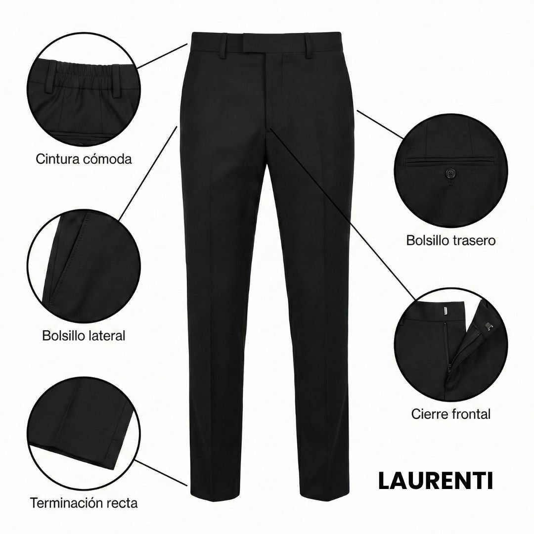 Traje Formal Slim Fit Negro – 3 Piezas