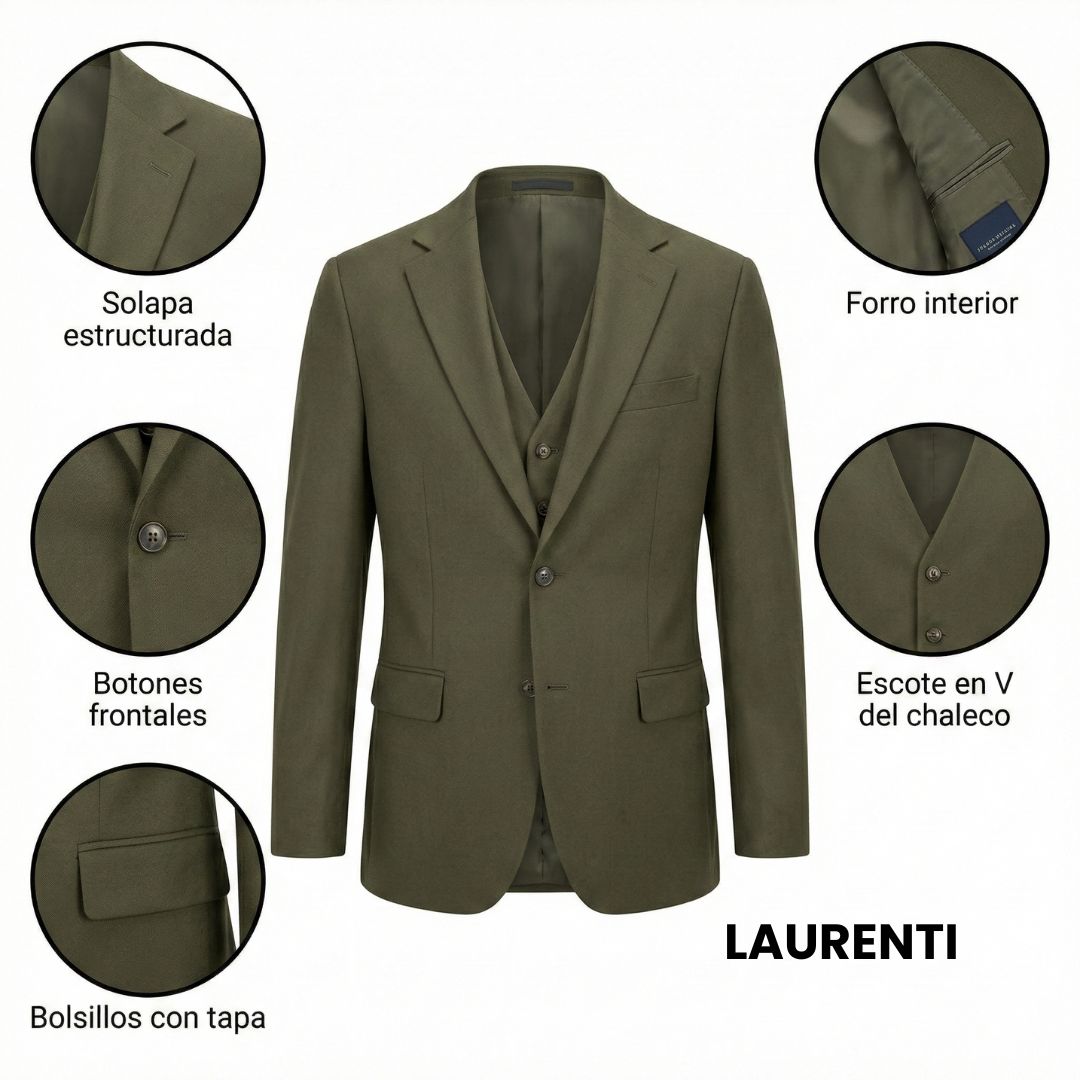 Traje Formal Verde Olivo