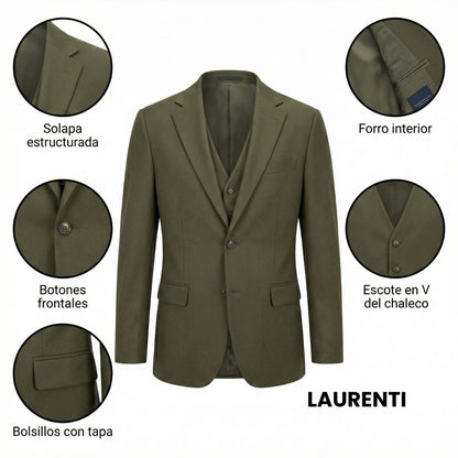 Traje Formal Verde Olivo