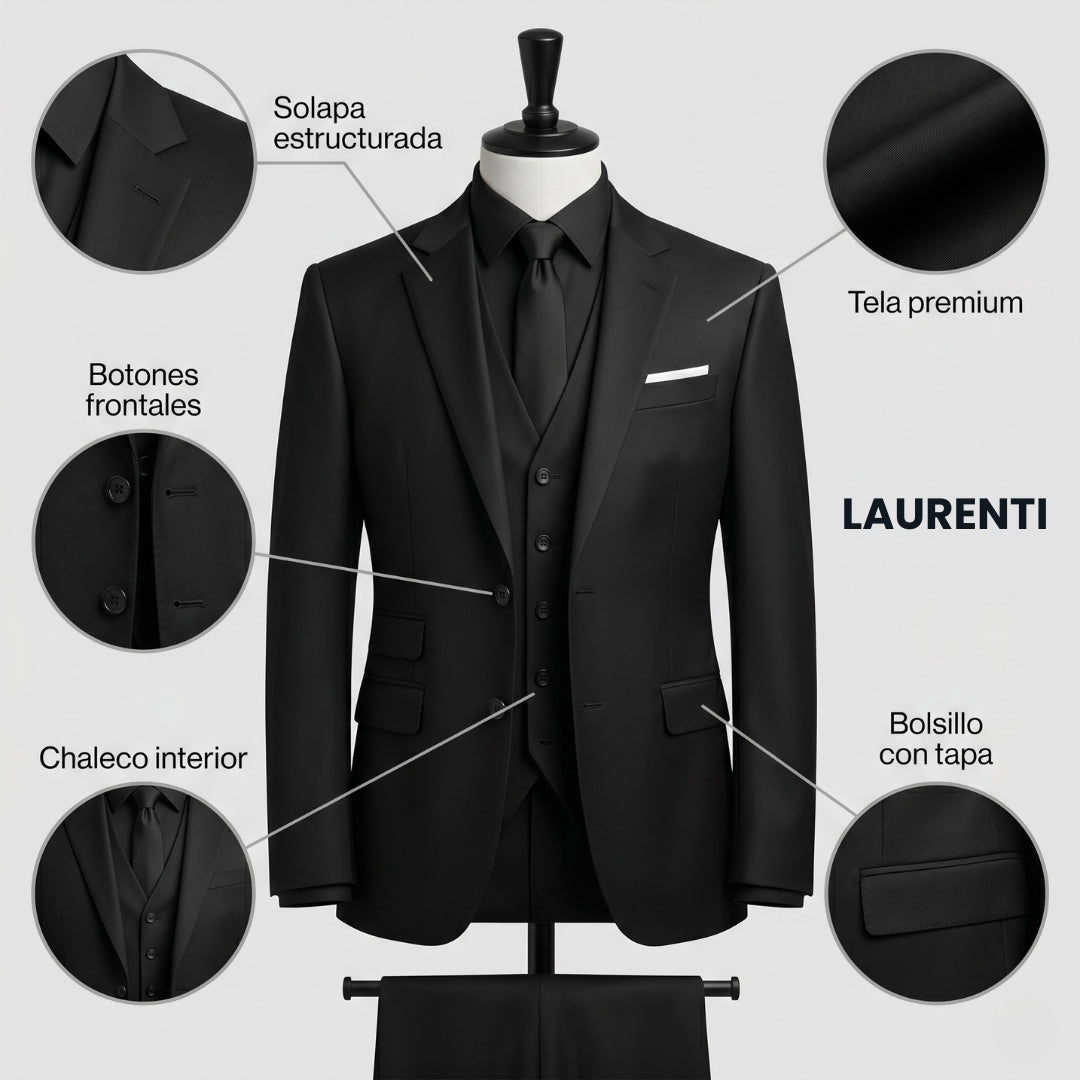 Traje Formal Slim Fit Gris Oxford – 3 Piezas
