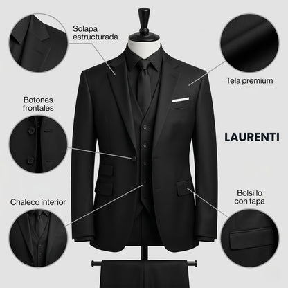 Traje Formal Slim Fit Gris Oxford – 3 Piezas