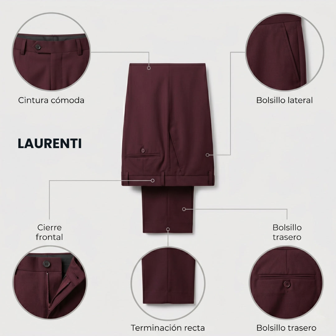 Traje Formal Slim Fit Vino – 2 Piezas