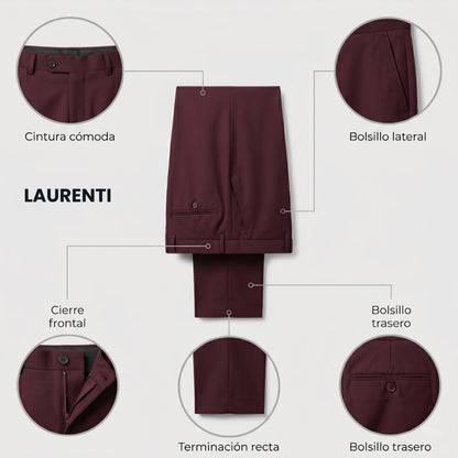 Traje Formal Slim Fit Vino – 2 Piezas