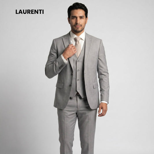 Traje Formal Slim Fit Perla – 3 Piezas