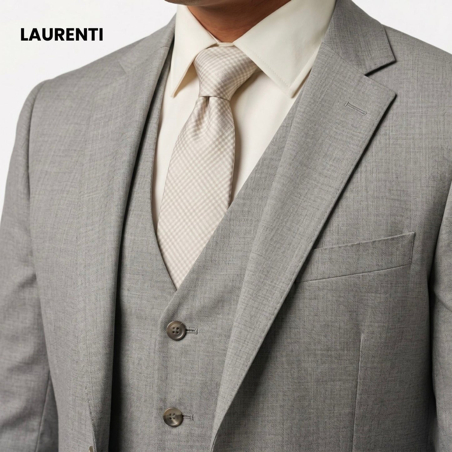 Traje Formal Slim Fit Perla – 3 Piezas