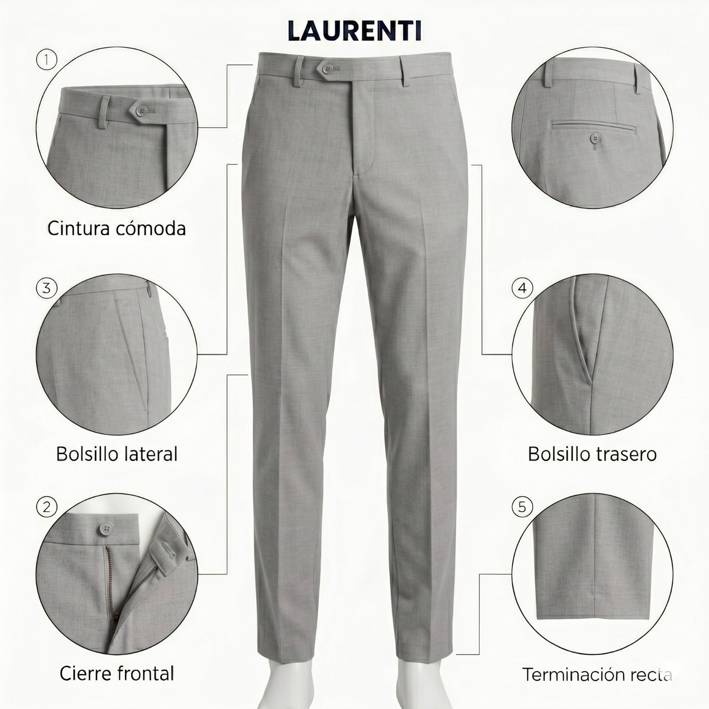 Traje Formal Slim Fit Perla – 3 Piezas