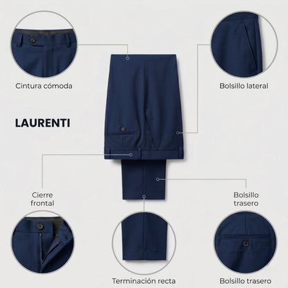 Traje Formal Slim Fit Azul Marino – 3 Piezas