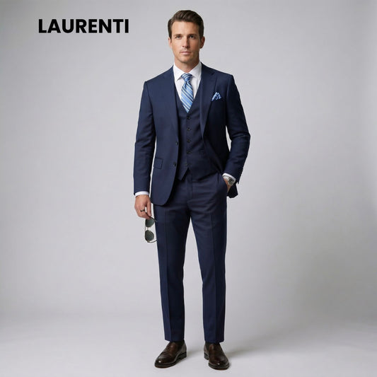 Traje Formal Slim Fit Azul Marino – 3 Piezas