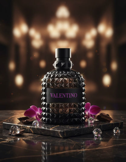 Valentino Uomo Born in Roma Extradose 100 ml, frasco negro con estoperoles